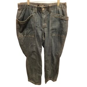 Judy Blue High‎ Rise Denim Pants Straight Leg Elastic Waist Pockets Jeans 16W